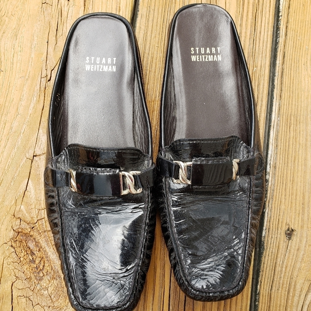 Stuart Weitzman women's black shoes CIAW, size 7 1/2